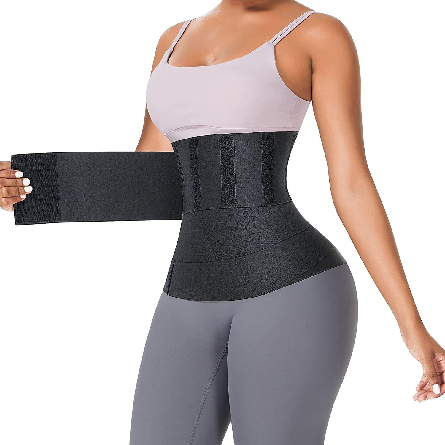 NINGMI Sauna Waist Trainer for Women - Workout Sweat Waist Trimmer Womens  Corset Waste Belly Belt Tummy Stomach Wrap Gym Grey: Buy Online at Best  Price in UAE 